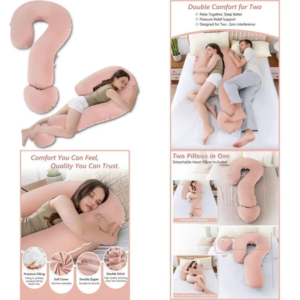 Cotton Cylindrical Cushion with Removable Heart Bearing, Cooling Support for All Body for Sleepers on a Nail or Back