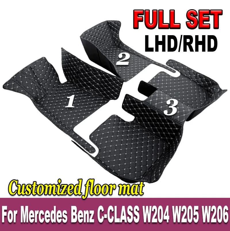 Mercedes Benz CLASSE C W204 W205 W206 C180-C450 Carpets Piede Coche Accessories