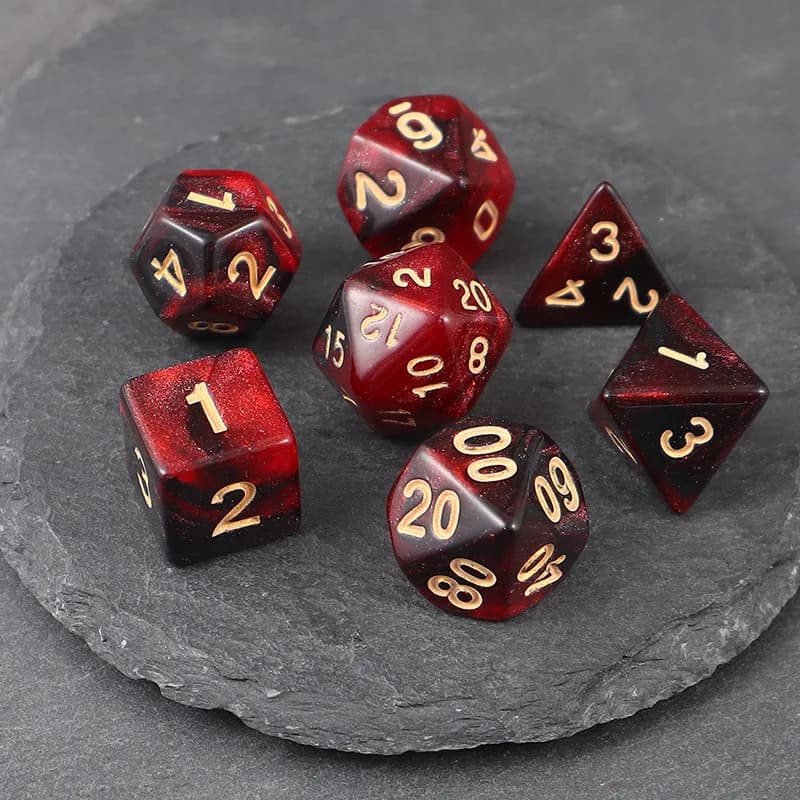 Set di dadi poliedrici con sacchetti per D&D DND RPG Mtg Dungeon and Dragons Tavolo da tavolo Roll Giochi D4 D6 D8 D10 D12 D20