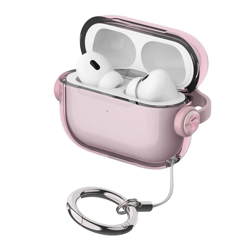 Custodia trasparente con serratura di sicurezza per Airpods Pro 2 Custodia per auricolari pulita color caramella carina per Airpods 4 3 1 2 4th Supporto per telefono