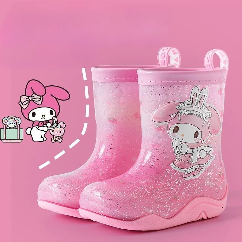 Nuovi Stivali da Pioggia Sanrio My Melody Kuromi, Scarpe in Gomma Creative e Carine per Studenti delle Scuole Elementari