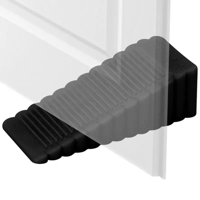 Safety Silicone Door Stop Reusable Shock Absorbent Block Wedge Doorstops Windproof Anti-collision Anti-skid Stoppers For Bedroom