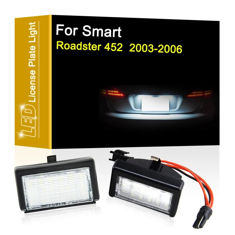 Lampada targa a LED 12V per Smart Roadster 452 2003 2004 2005 2006 Gruppo luce targa bianca