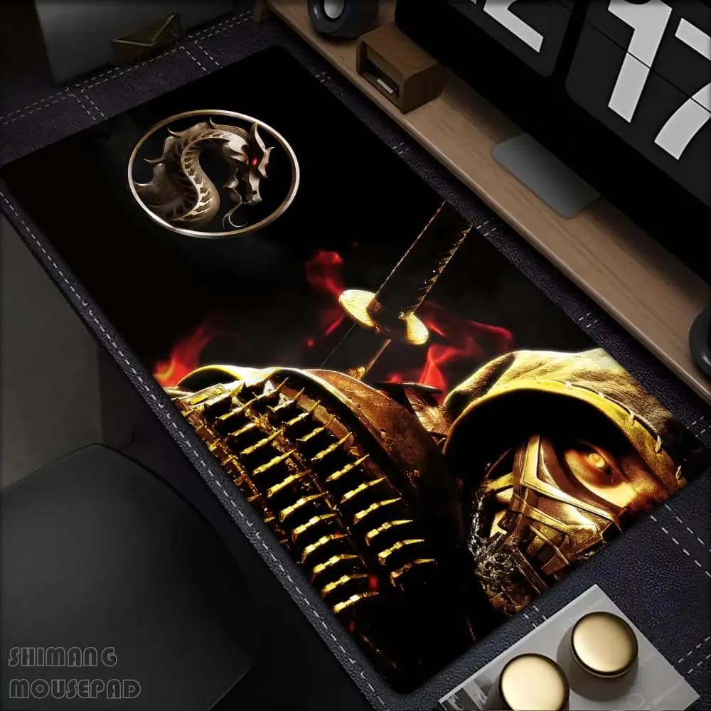 Tappetino per mouse grande Anime, accessori da gaming, tappetino da scrivania Mortal Kombat XXL, tappetino per tastiera, tappetini carini per PC, mousepad per mouse