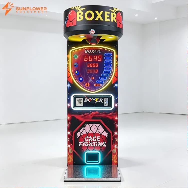 Factory Coin Operated Sport Arcade Boxing Combo Music Box Game Machine Stand Adult Strike Vigorously Punching Bag Boxing Machine