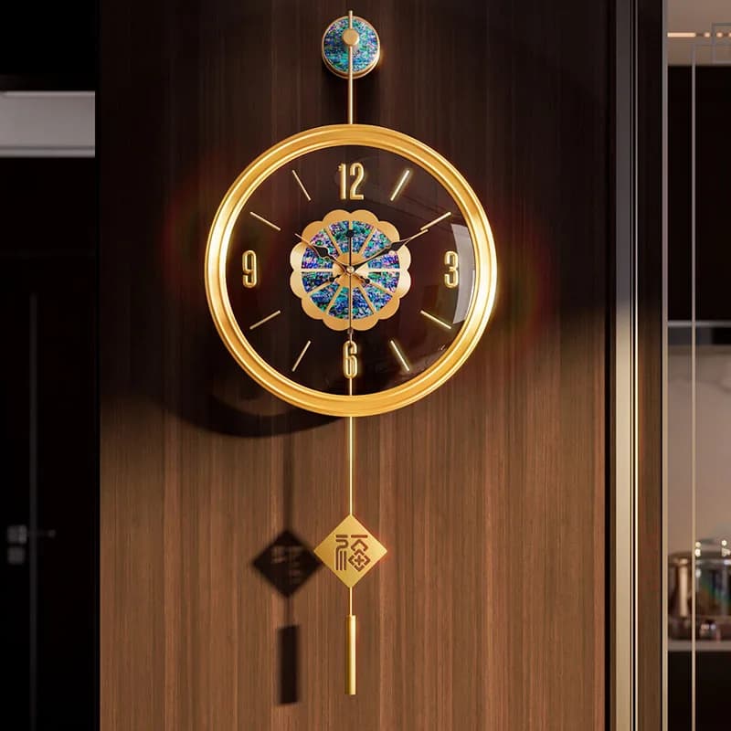 Round Luxury Wall Clocks Living Room Digital Interior Modern Aesthetic Wall Watch Creative Fashion Reloj Pared Home Decoration