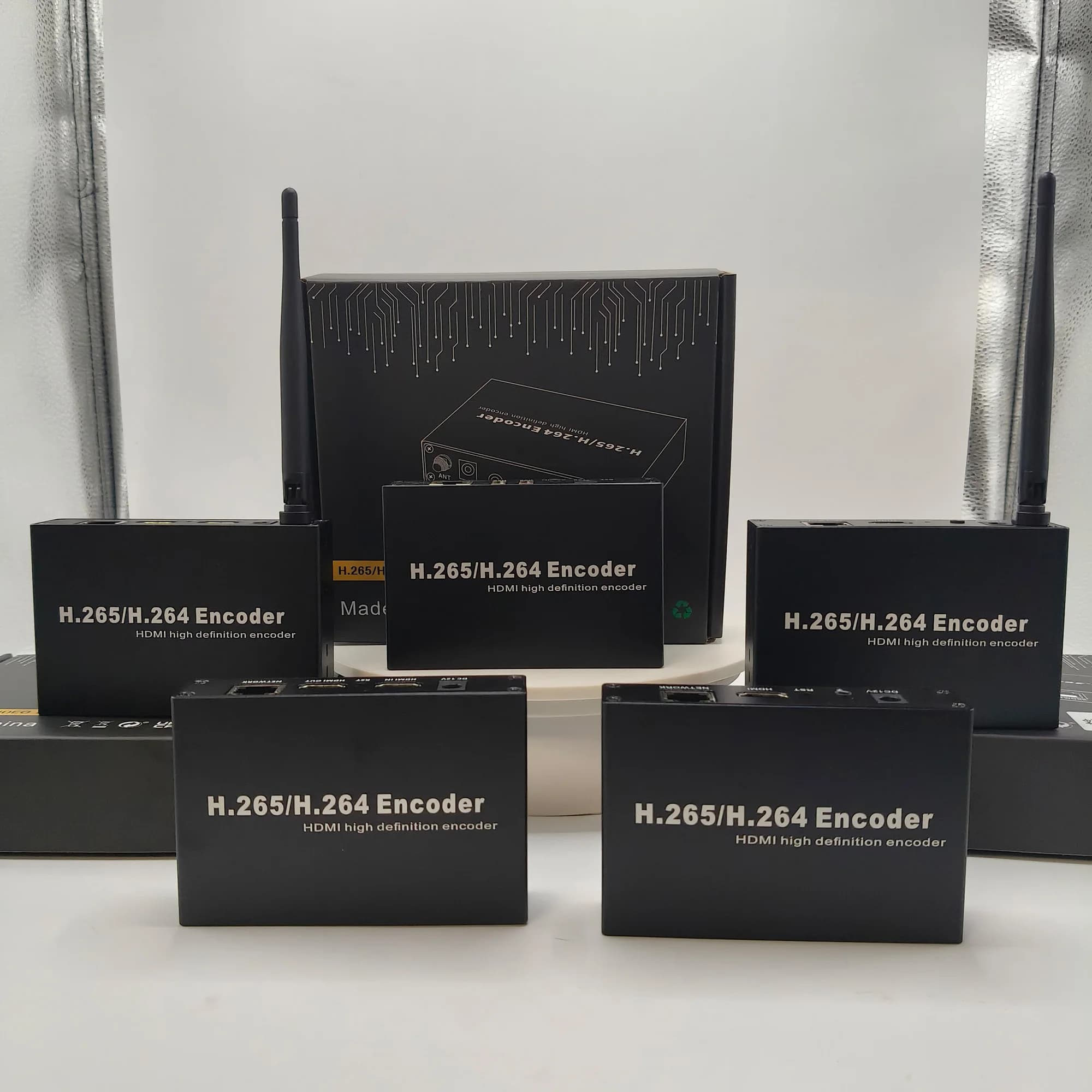 Encoder HD 4K per Streaming Live H.265 HEVC H.264 WiFi, da HD a IP con Registrazione su Scheda TF, RTMP RTSP SRT UDP HLS ONVIF
