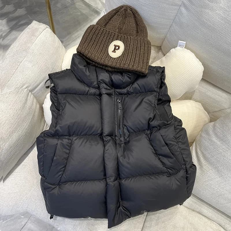Gilet per ragazzi Gilet caldo per ragazze Primavera Autunno Fuori Camicia che tocca il fondo Maglietta intima in cotone per bambini Cappotto invernale per bambini 4-12 anni