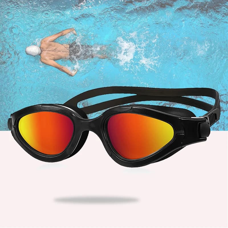 QUESHARK Man Woman HD Anti-Fog UV protection Polarized swimming glasses Water sports Sub glasses with portable box