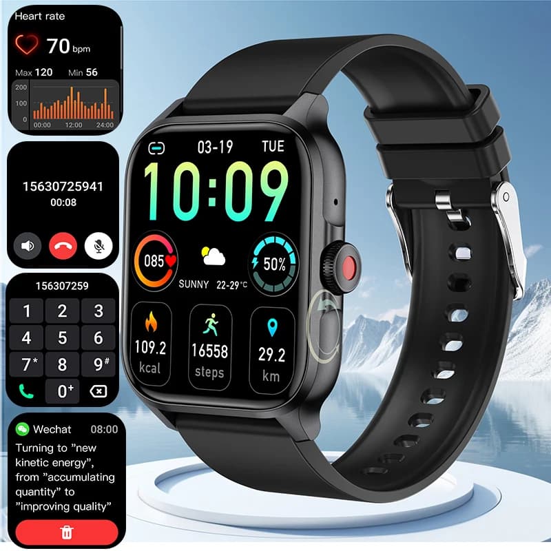 2025 New QX5 Smart Watch Cardiofrequencymeter Musical Control Sport Waterproof Smart Watch for Men Woman Smartwatch