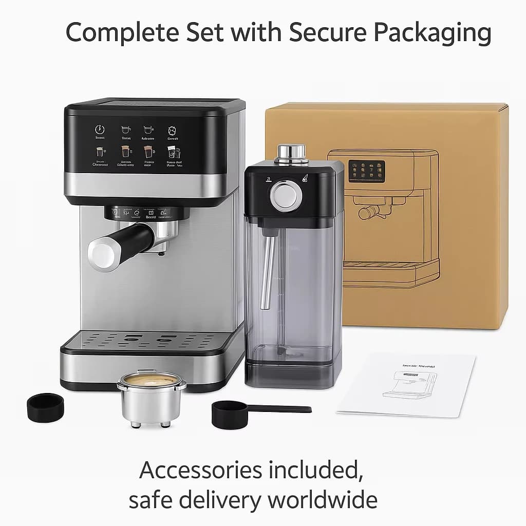 CAFOVO E131 Macchina per caffè espresso 15Bar 9 programmi one-touch con serbatoio del latte staccabile per caffettiera automatica domestica 220V 110V