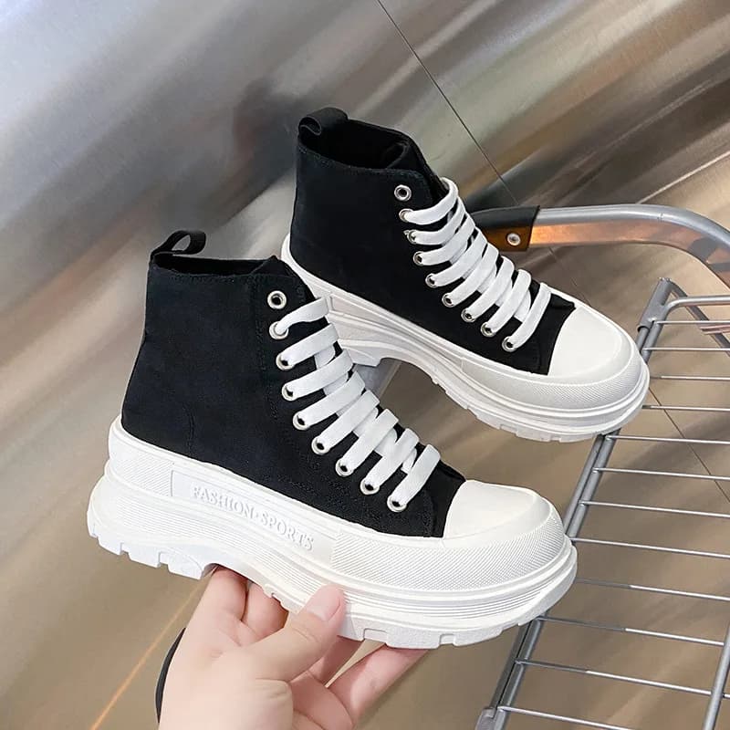 Scarpe Casual da uomo Sneakers da uomo stivaletti con plateau in tela Sneakers da uomo scarpe da ginnastica maschili scarpe sportive traspiranti da basket