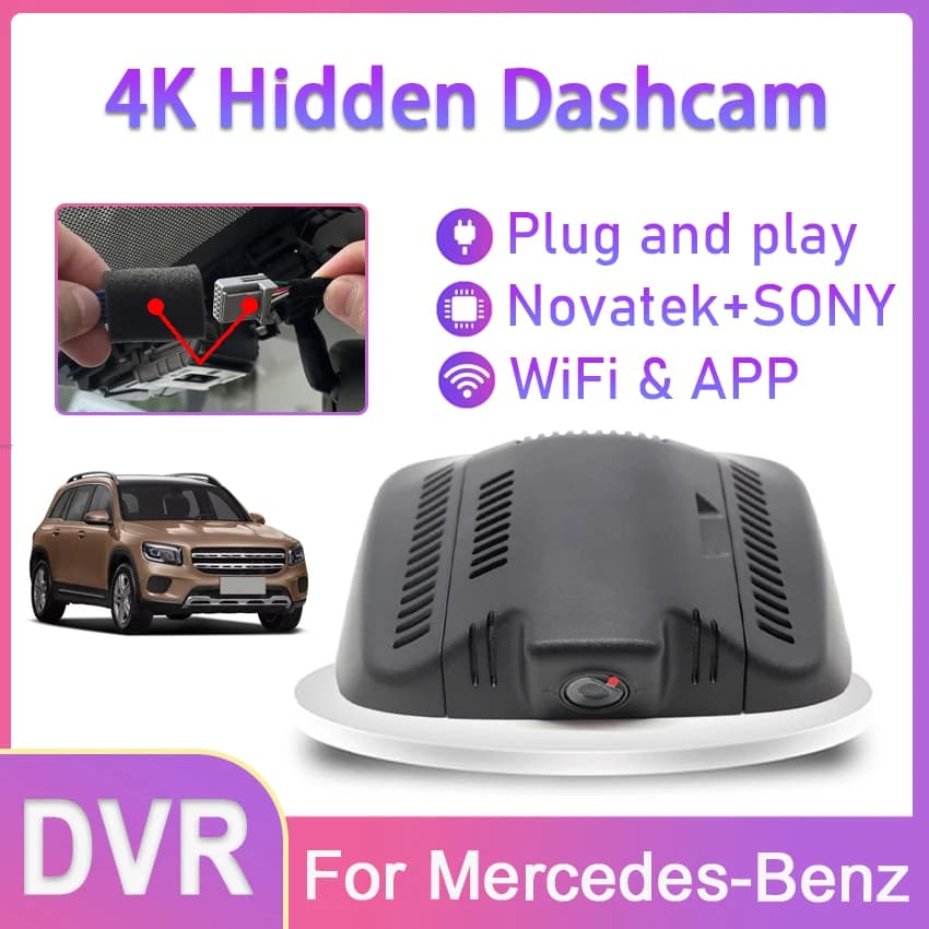 Dash Cam WiFi 4K Plug & Play Originale per Mercedes-Benz Serie GLK GLK300 GLK350 350 300 4MATIC 2012 2013 2014 2015
