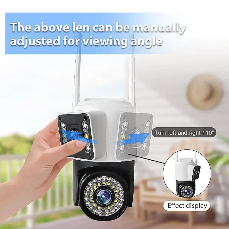 Telecamera IP Dome Wireless PTZ 4MP con Doppia Lente, App Yoosee, Rilevamento Umanoide AI, Sicurezza Domestica, Monitoraggio Bambini