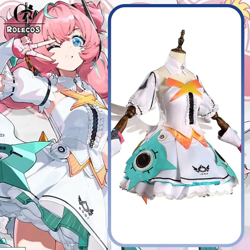 Costume Cosplay Aria di Zenless Zone Zero, Parrucca, Abito, Uniforme degli Angeli della Delusione, Outfit per Feste di Halloween e Giochi di Ruolo