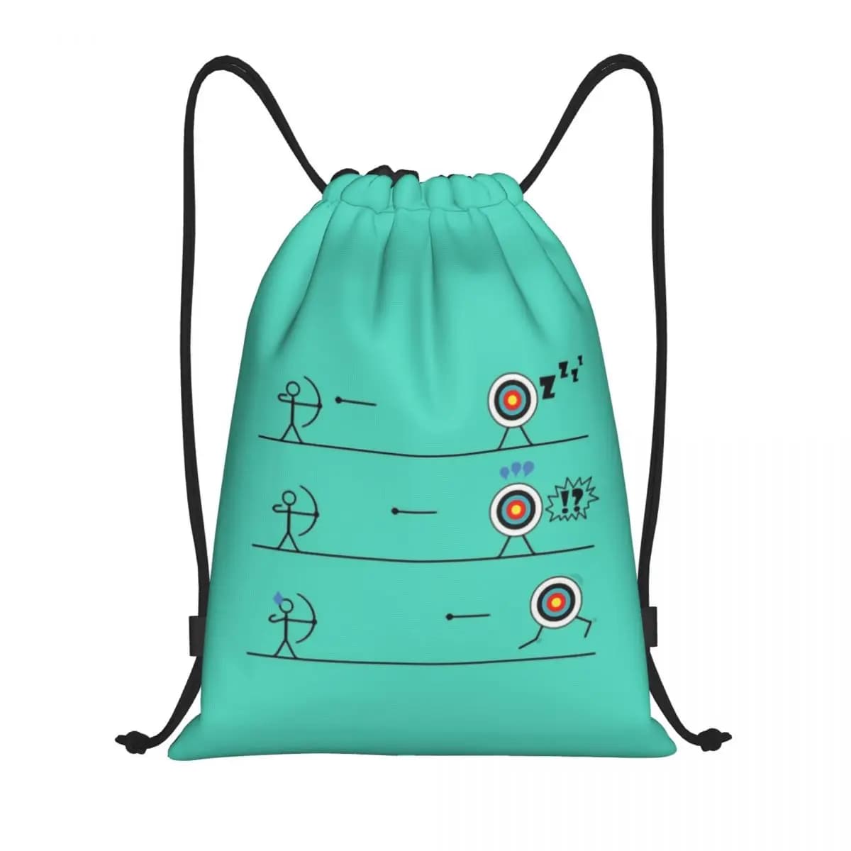 Borsa con coulisse per bersaglio da tiro con l'arco da corsa personalizzata Donna Uomo Zaino leggero per riporre l'arco da caccia, sport, palestra