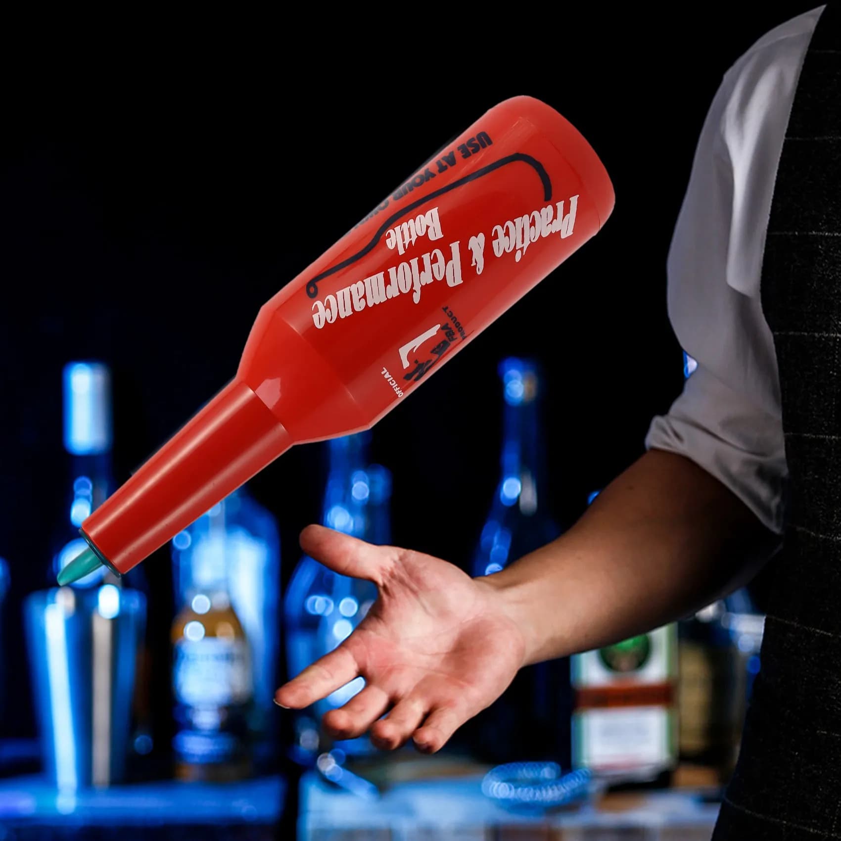A44M Flair Bartender Pratica Bartending Bar Pub Bottiglia Vino Cocktail Shaker - Rosso