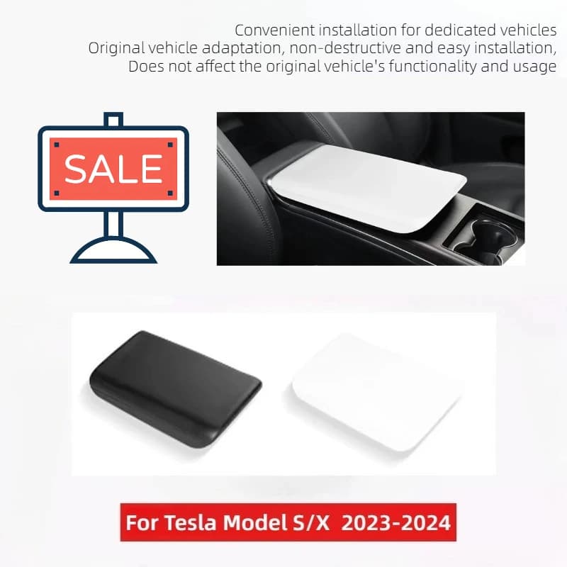 TPE Box Bracciolo Copertura Protettiva per Tesla Modello X Modello S 2023 2024 Console Centrale Bracciolo Protezione Pad Auto Trim Accessori