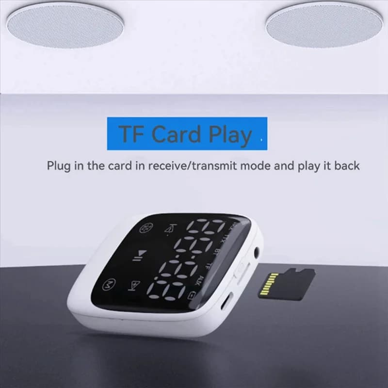 AA08-2-In-1 Trasmettitore ricevitore Bluetooth 5.3 Bianco ABS Computer desktop Altoparlante vecchio Convertitore amplificatore altoparlante