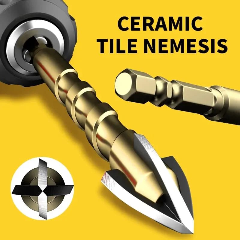 5 pz/7 pz 3-12mm Croce Esagonale Punta da trapano per piastrelle per vetro, calcestruzzo, piastrelle di ceramica apri foro, carburo di tungsteno punte in lega dura set di strumenti