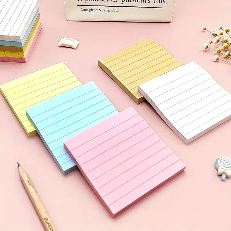 Note adesive foderate a righe Note promemoria carine per studio e ufficio