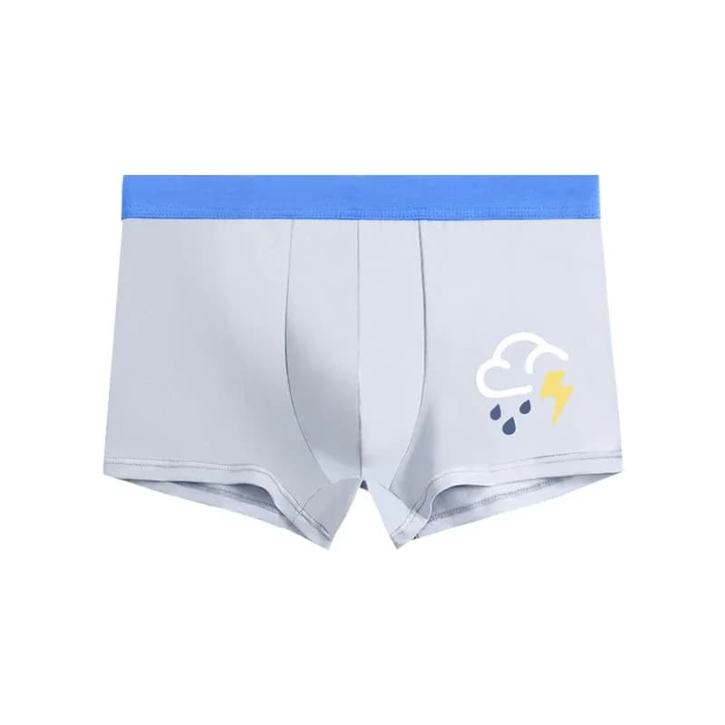 Intimo in cotone per adolescenti, pantaloncini sportivi per la fase di crescita, pantaloni antibatterici e traspiranti a vita piatta