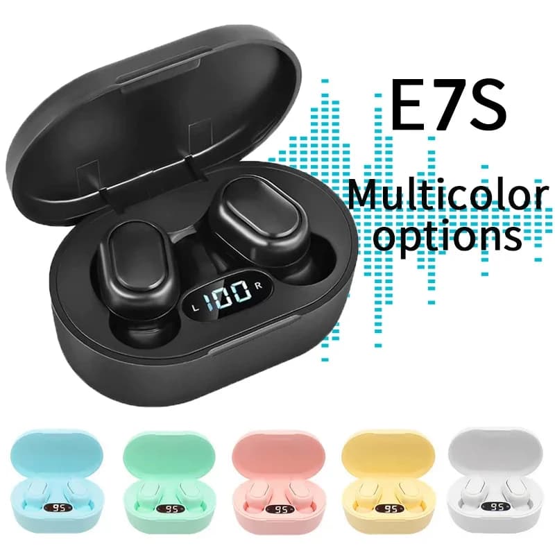 E7S TWS Bluetooth 5.2 headphones Wireless headphones with noise cancelling with Bluetooth Wireless headphone for Xiaomi