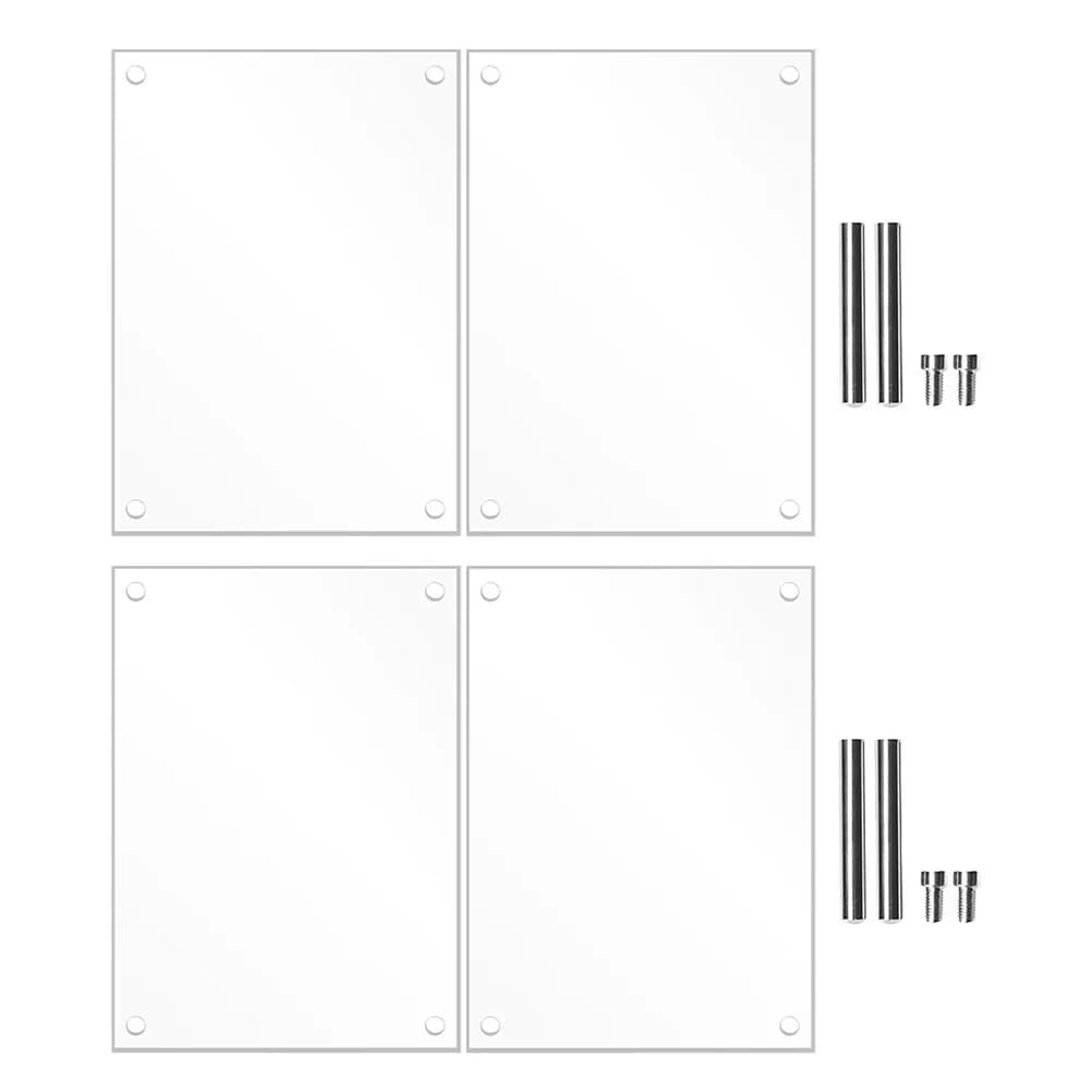 2Pcs Transparent Plastic Picture Frames Clear Photo Frame for Desk Tabletop Display Postcards Posters Small Photos Home Office