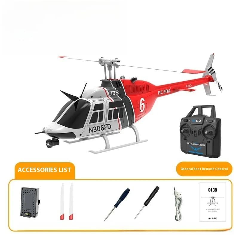 Elicottero RC Era New Bell Two Hundred And Six C138, Modello di Simulazione con Doppia Elica, Monorotore Senza Aileron