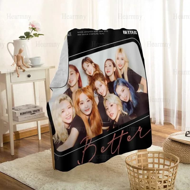 New arrival twice KPOP blanket soft print throw on home/dining room/bathroom blanket for adults 0512