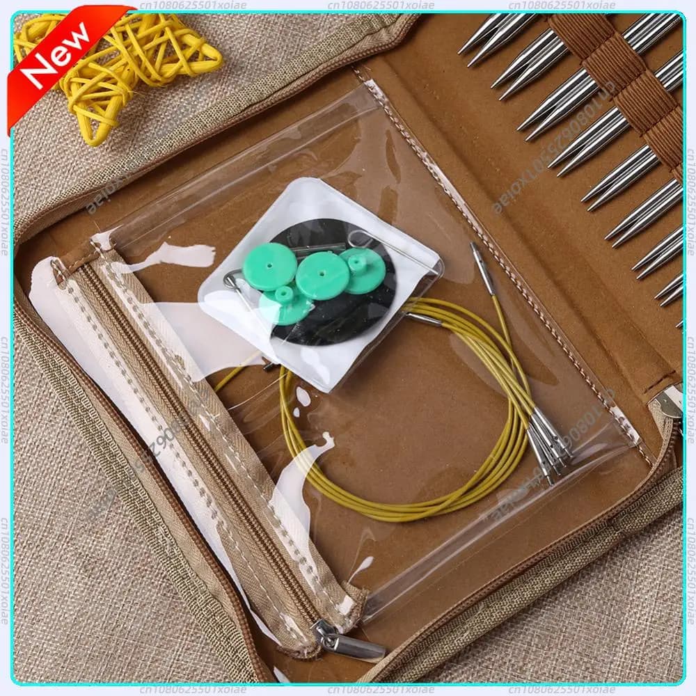Multifunctional Crochet Hook Kits Removing Circular Needle Crochet Needles Handmade Crafts PU Storage Bag for DIY Scarves Gloves