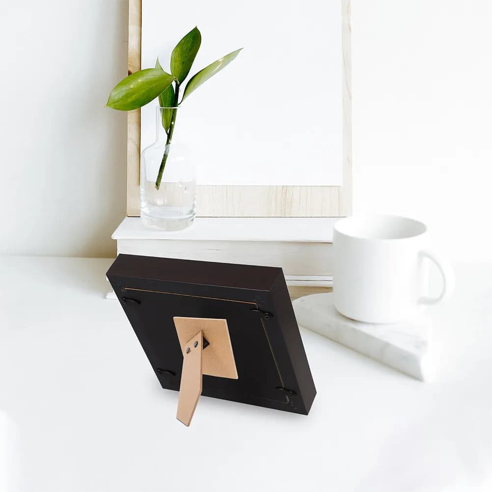 2Pcs Cardboard Easel Back Light Brown Adjustable Angle Picture Frame Stand Support Self Adhesive DIY Photo Frame Display Canvas