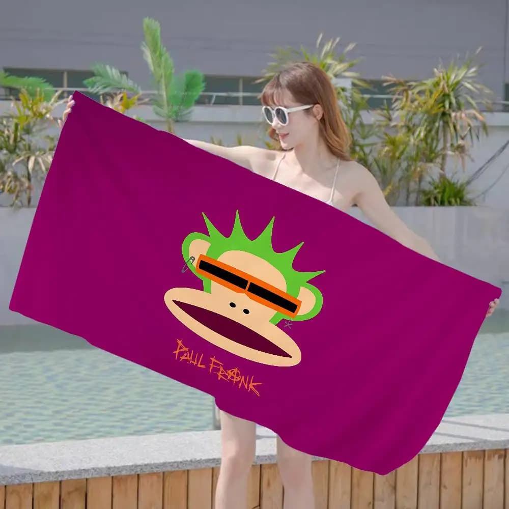 Asciugamano da Spiaggia Anime Logo P-Pauls F-Frank, Morbido e Assorbente, Regalo per Bambini, per Viaggi, Campeggio, Palestra