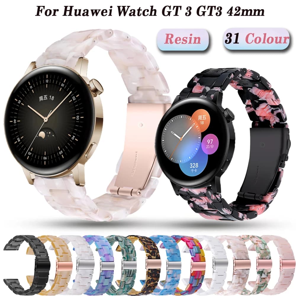Cinturino in resina da 20mm per Huawei Watch GT3 GT2 cinturino da 42mm cinturino da polso per orologio GT 3 Pro 43mm bracciale Smartwatch accessori