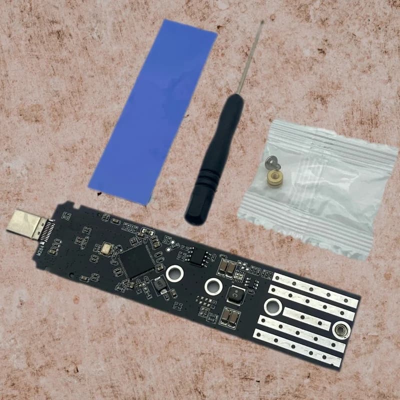 Adattatore M.2 SATA/NVMe SSD a USB 3.1 con chip RTL9210B, convertitore esterno M.2 SSD a USB 3.1 Type-C 10Gbps Gen 2, scheda di espansione.