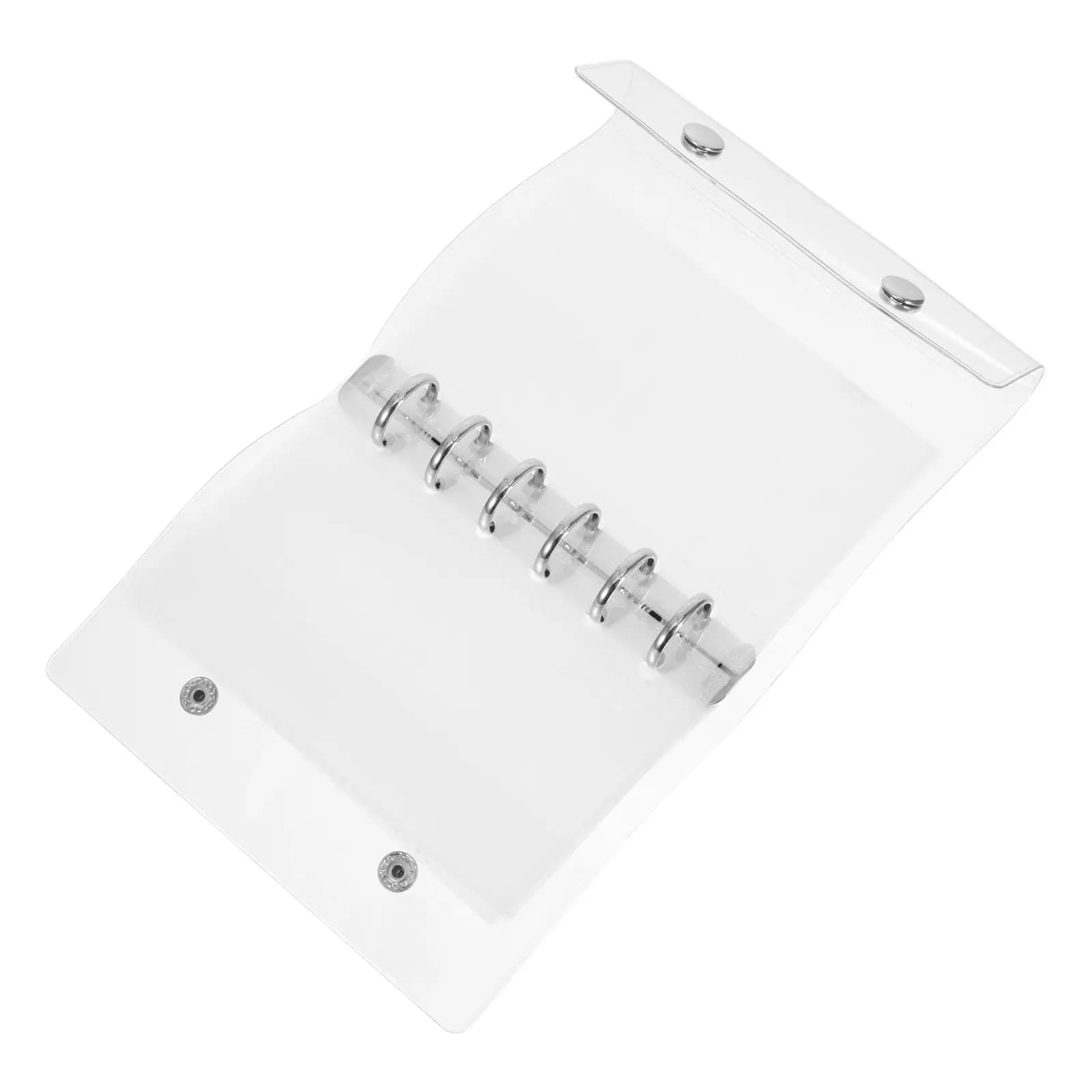 Copertina Trasparente in PVC per Raccoglitore A7, Morbida con 6 Anelli e Chiusura a Scatto, Copertina Trasparente per Quaderno a Fogli Mobili, per Diario Ricaricabile e Organizer