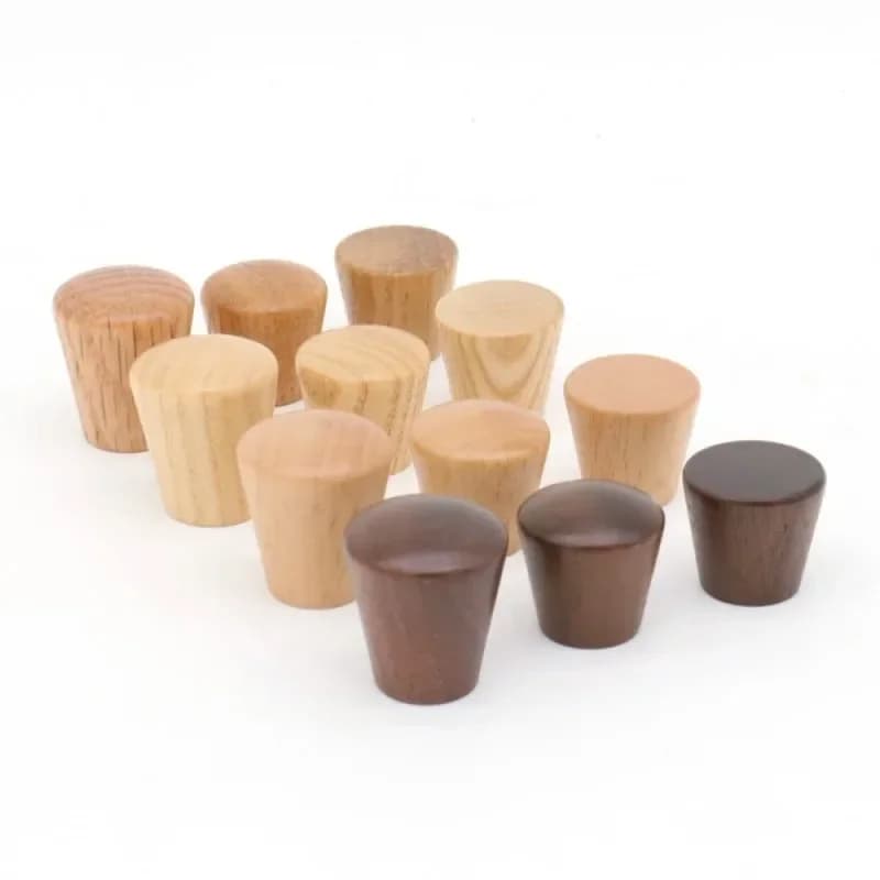 6 pezzi manopole per guardaroba armadi in legno maniglie coniche maniglie per porte e cassetti maniglie da cucina rotonde a foro singolo manopole per mobili hardware