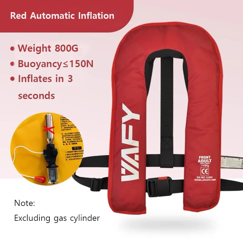 Giubbotto di salvataggio gonfiabile professionale automatico/manuale 150N Giubbotto di salvataggio approvato CE PFD per giubbotto di sopravvivenza da pesca Rafting Canottaggio