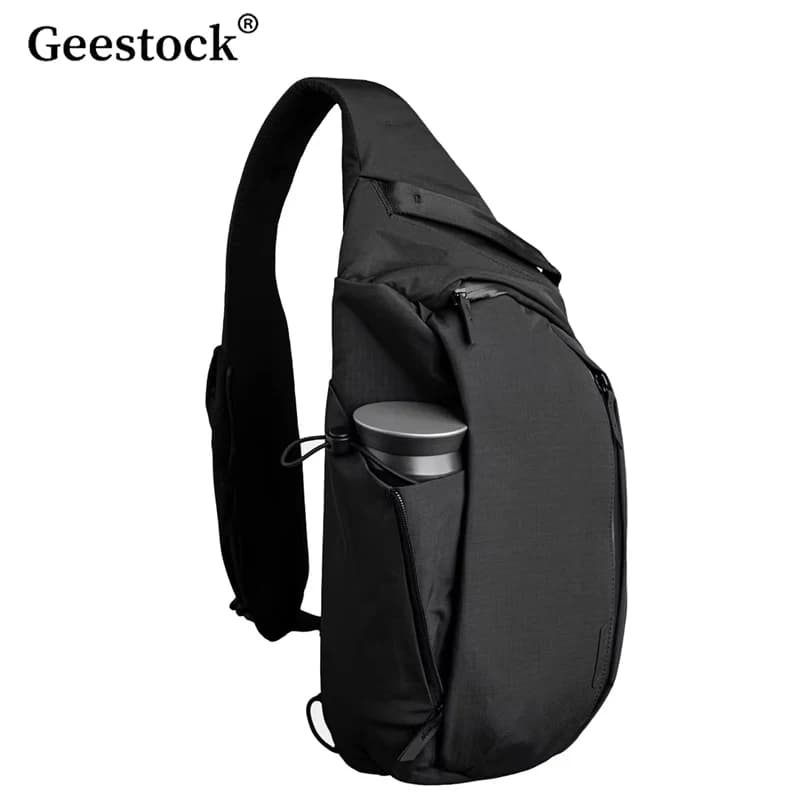 Geestock Borsa da petto da uomo da viaggio all'aperto Borsa a tracolla da uomo impermeabile multifunzionale Borsa a tracolla adatta per borsa per tablet da 11 pollici