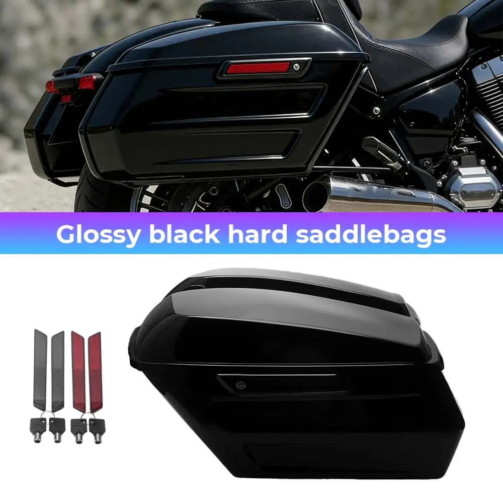 Borse Laterali Rigide per Moto, Borse da Viaggio per Harley Touring Electra Glide Ultra Limited FLHTK FLHTCU Road King FLHR 2014-25