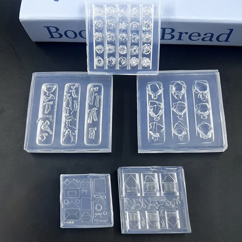 Nuovo Stampo in Silicone per Nail Art a Forma di Fiocco, Stile Bouquet di Rose, Alta Trasparenza, Decorazioni 3D per Unghie, Stampo per Manicure Fai-da-Te
