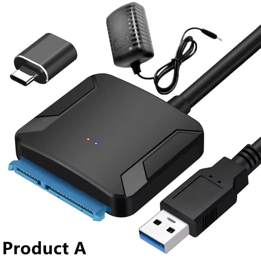 Cavo SATA a USB 3.0 Fino a 6 Gbps per disco rigido SSD HDD esterno da 2,5/3,5 pollici Adattatore SATA 3 a 22 pin Cavo USB 3.0 a SATA III