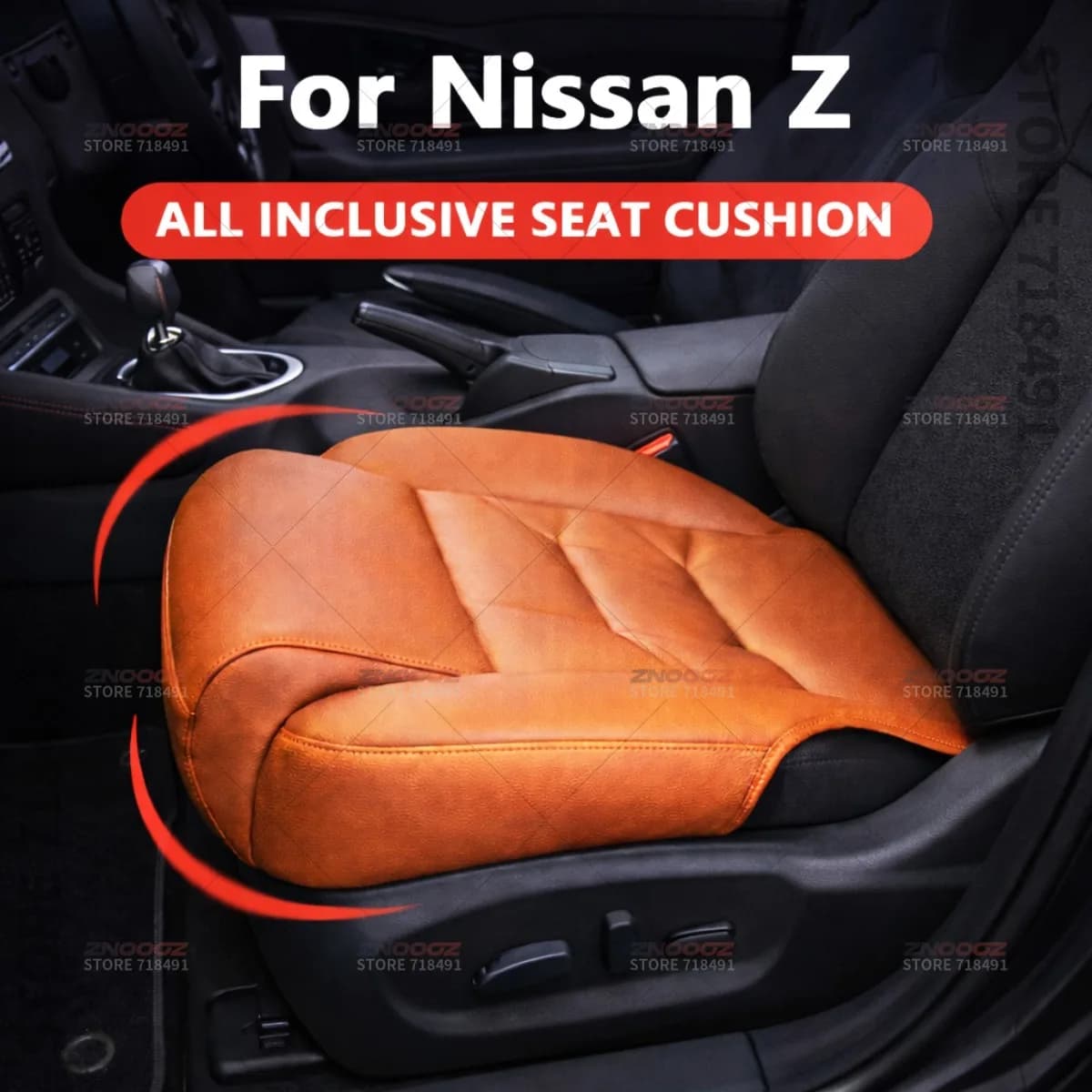 Support for Nissan Z Cross Auto Seat Legs, Memory Foam Cover Extension, Extensive Extension, Extensive Bearing, Interior Accessories
