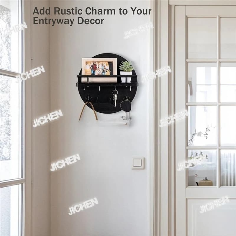 ZQA For Wall-Length Keychain Clothes with shelf- Decorative Apparatus and Hooks Organizers for Walls and Home Decorations