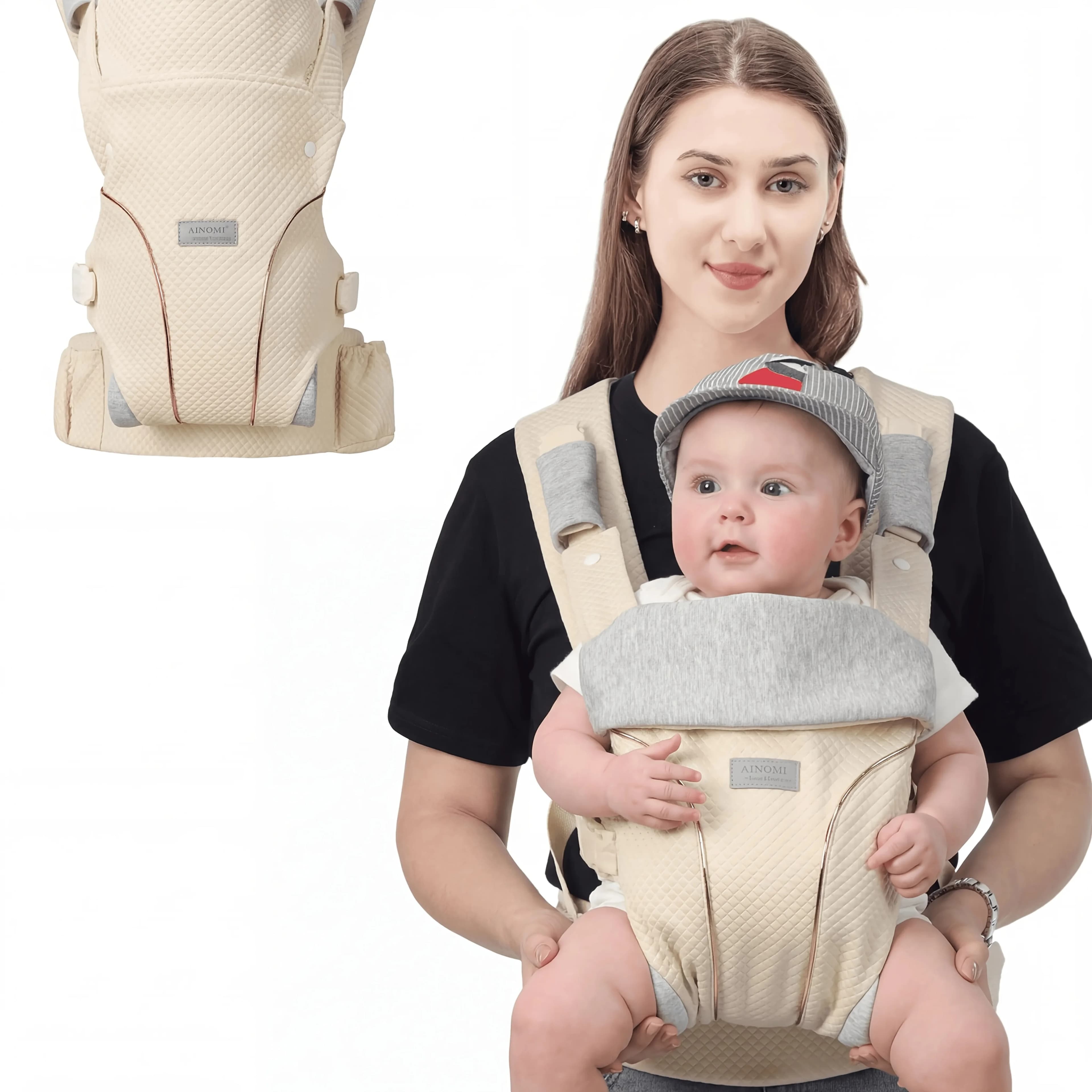 Marsupio ergonomico multifunzionale Ergobaby Spring con tasca portaoggetti, elegante strumento per il trasporto del bambino, super resistente, nuovo.