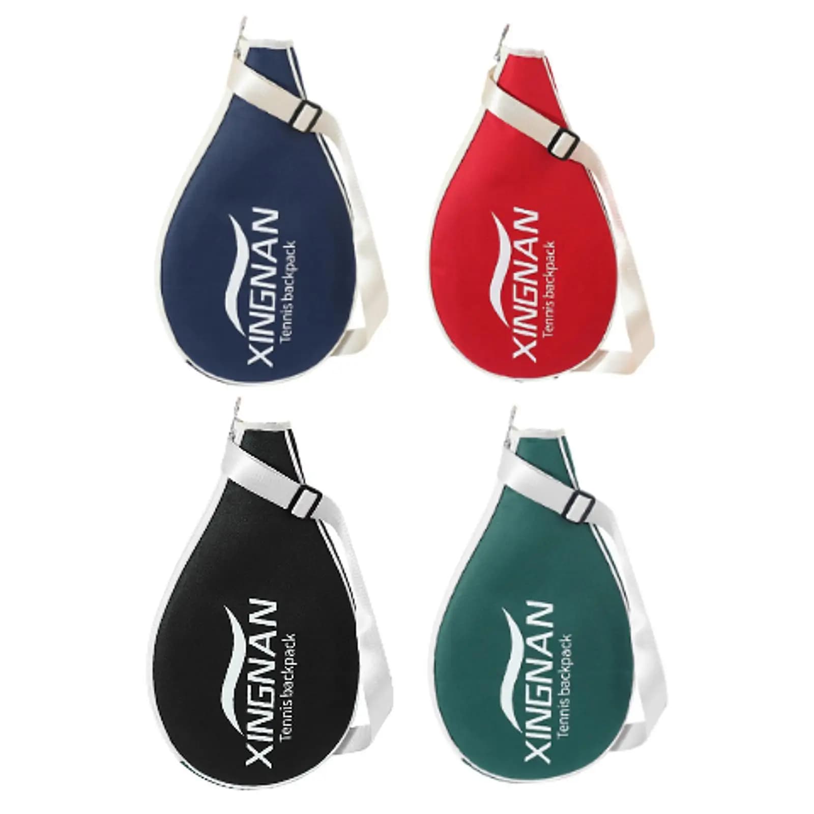 Borsa per Racchetta da Tennis con Tracolla Regolabile, Doppia Cerniera Laterale, Borsa da Petto per Racchetta da Tennis per Sport, Regalo per Donne e Uomini, per Allenamento