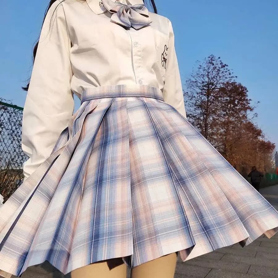 Donne Jk Minigonne Giapponese A Vita Alta Studenti Uniforme Scolastica Estate Gotico Pieghettato A-Line Mini Plaid Harajuku Preppy Gonne
