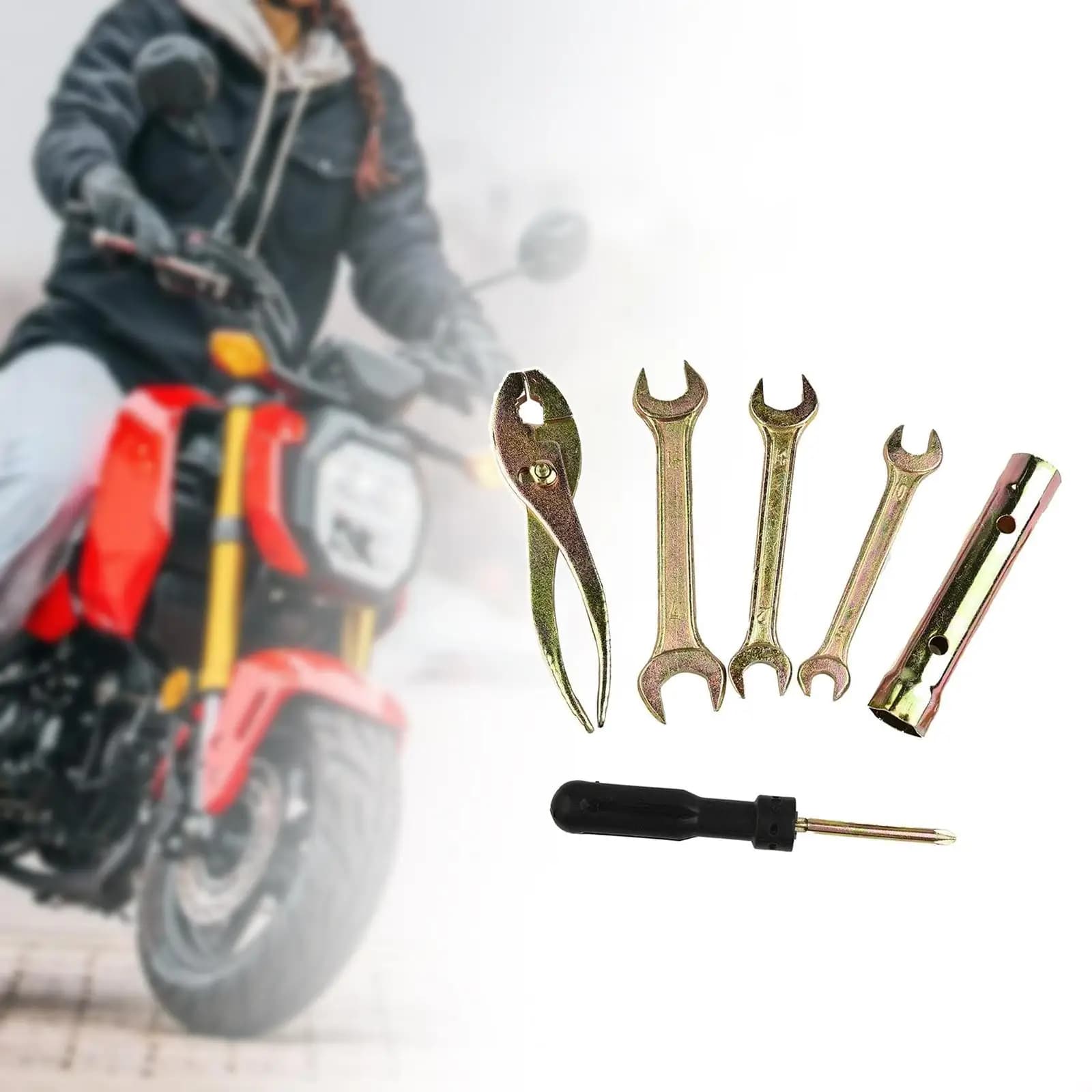 Kit di strumenti di riparazione per moto portatile Set di chiavi a bussola per pinze multiferro per accessori moto