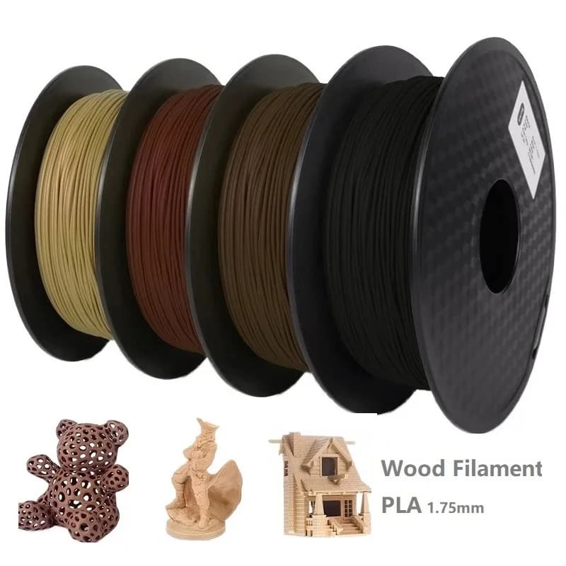 3D Printer Filament Wood PLA 1.75mm Sublimation Wood PLA Printing Material 3D 1kg/500g/250g Red Sandalwood Filament
