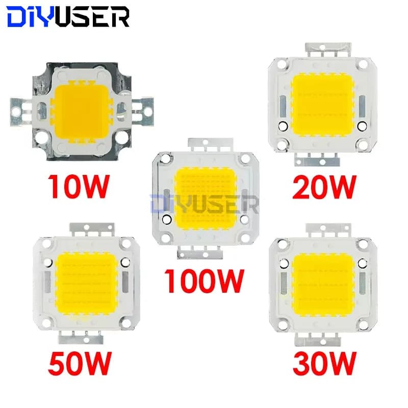 DIYUSER 10W 20W 30W 50W 100W Bianco/Bianco caldo CHIP LED Integrato Perline lampada ad alta potenza 24*44mil 32V-34V 3200K-6500K 600-3000MA